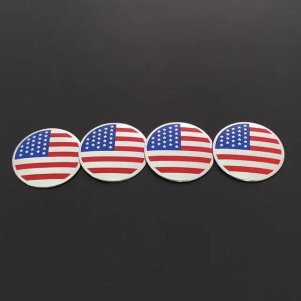 ジャガー JAGUAR ユニオンジャック 50mm 4枚セット ホイール メタル ステッカー C