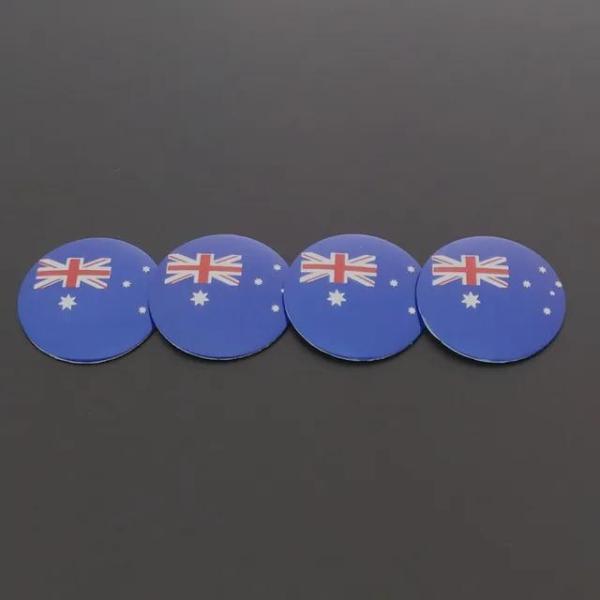 ジャガー JAGUAR ユニオンジャック 50mm 4枚セット ホイール メタル ステッカー J