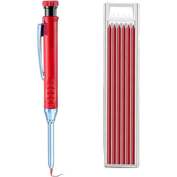 建築用シャーペン 建築用鉛筆 1本 替え芯6色6本付き 2.8mm 墨付け すみつけシャープペンシル...