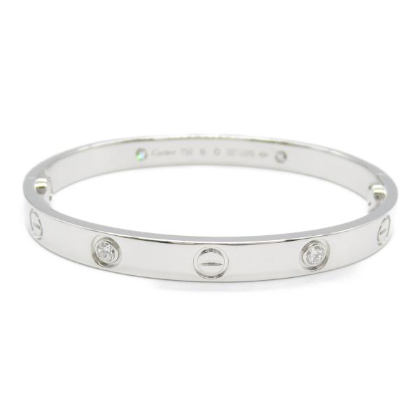 カルティエ ラブブレス 4PD ブランドオフ CARTIER K18WG（ホワイトゴールド） ブレス...