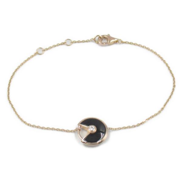 カルティエ アミュレット ブレスレット オニキス ダイヤ ブランドオフ CARTIER K18PG（...