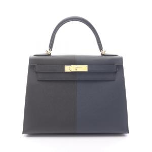 エルメス ケリー28 カザック ブルーインディゴ ブルーフリーダ ブランドオフ HERMES その他 ハンドバッグ ヴォーエプソン 中古 レディース