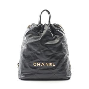 シャネル シャネル22 スモール ブランドオフ CHANEL レザー リュックサック バックパック ラムスキン 中古 レディース