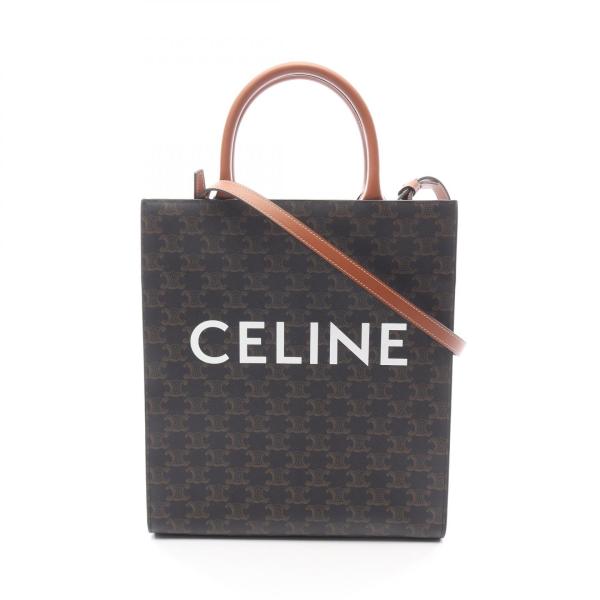 セリーヌ スモール バーティカル カバ トリオンフ ブランドオフ CELINE PVCコーティングキ...