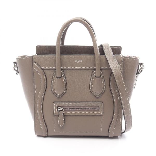 セリーヌ ラゲージ ナノショッパー ブランドオフ CELINE レザー ハンドバッグ レザー 中古 ...