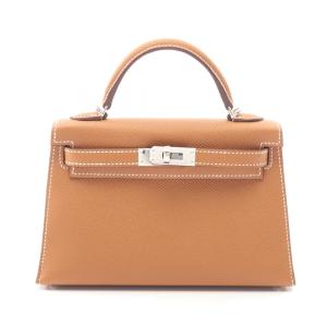 エルメス ミニケリー2 ゴールド 外縫い 2WAY ブランドオフ HERMES レザー ハンドバッグ ヴォーエプソン 中古 レディース
