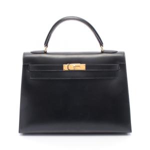 エルメス ケリー32 外縫い 2WAY ブランドオフ HERMES カーフ（牛革） ハンドバッグ ボックスカーフ 中古 レディース