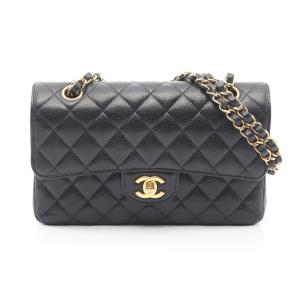シャネル マトラッセ Wフラップ ブランドオフ CHANEL キャビアスキン(グレインドカーフ) ショルダーバッグ キャンビア 中古 レディース