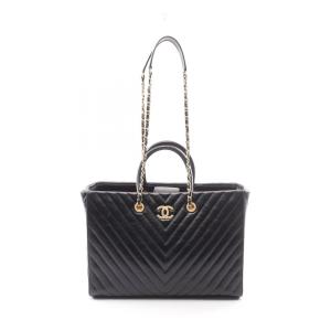 シャネル Vステッチ 2WAY ブランドオフ CHANEL レザー トートバッグ ヴィンテージカーフ 中古 レディース