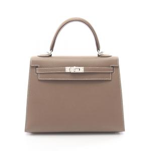 エルメス ケリー25 外縫い 2WAY ブランドオフ HERMES レザー ハンドバッグ ヴォーエプソン 中古 レディース