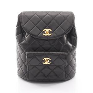 シャネル マトラッセ ターンロック チェーン ブランドオフ CHANEL ラムスキン（羊革） リュックサック バックパック ラムスキン 中古 レデ