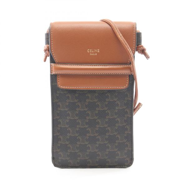 セリーヌ フォンポーチ トリオンフ ブランドオフ CELINE PVCコーティングキャンバス ショル...