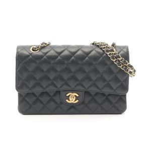 シャネル マトラッセ Wフラップ ブランドオフ CHANEL キャビアスキン(グレインドカーフ) ショルダーバッグ キャビア 中古 レディース