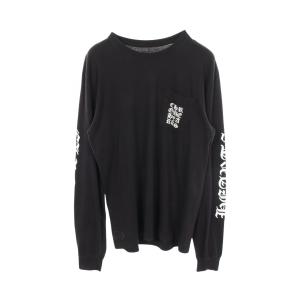 クロムハーツ バーティカルロゴ ポケット付き ブランドオフ CHROME HEARTS コットン 長袖Tシャツ 中古 メンズ