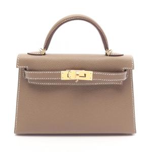 エルメス ミニケリー2 エトゥープ 外縫い 2WAY ブランドオフ HERMES その他 ハンドバッグ ヴォーエプソン 中古 レディース