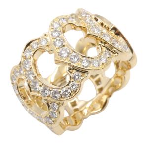 爆買 カルティエ Cドゥ カルティエ フル ダイヤモンド ブランドオフ CARTIER K18（イエローゴールド） リング・指輪 750YG 中古 レディース