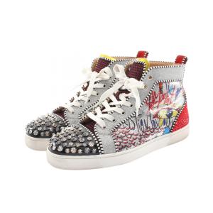 クリスチャンルブタン NO LIMIT F18 FLAT スパンコール ブランドオフ Christian Louboutin スウェード スニーカー 中古 メンズ
