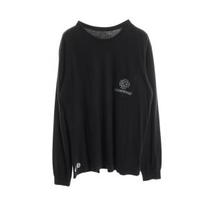 クロムハーツ CHプラス ブロッククロス プリント クルーネック ブランドオフ CHROME HEARTS コットン 長袖Tシャツ 中古 メンズ