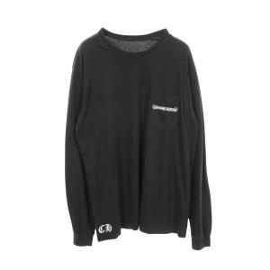 クロムハーツ バックCHプラス スクロールプリント クルーネック ブランドオフ CHROME HEARTS コットン 長袖Tシャツ 中古 メンズ