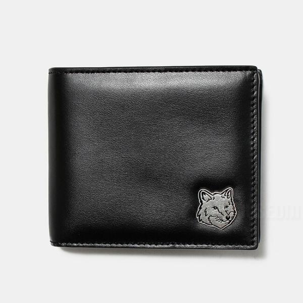 MAISON KITSUNE 二つ折り財布 FOX HEAD BIFOLD WALLET MM053...