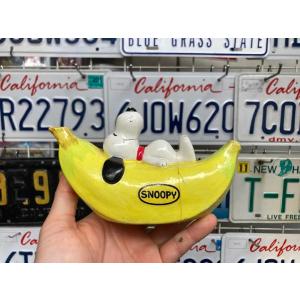 スヌーピー バンク 貯金箱 レモン 陶器 ビンテージ Snoopy Bank Lemon
