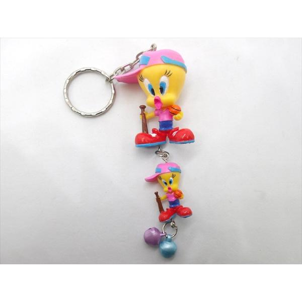 【ルーニー・テューンズ /LOONEY TUNES】トゥイーティー 2連キーホルダー 野球 キーホル...