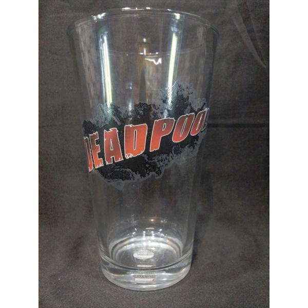 【グラス/glass】MARVEL DEADPOOL ロゴ  ガラスコップ 当時物 カップ タンブラ...