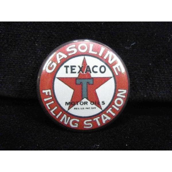 【缶バッジ/Button badge】TEXACO GASOLINE FILLING STATION...