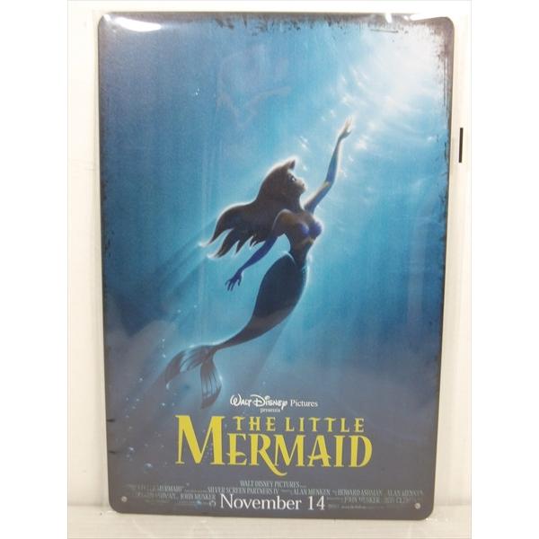 【ブリキ看板/tin plate】Disney THE LITTLE MERMAID シルエット ブ...