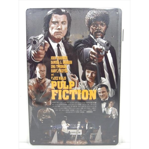 【ブリキ看板/tin plate】PULP FICTION ヴィンセント・ベガ&amp;ジュールス イラスト...