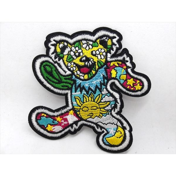 【ワッペン/patch】Grateful Dead カラフル デッドベア アイロンワッペン ワッペン...