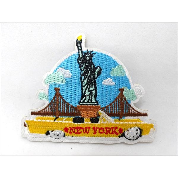 【ワッペン/patch】NEW YORK 自由の女神&amp;イエローキャブ アイロンワッペン ワッペン ア...