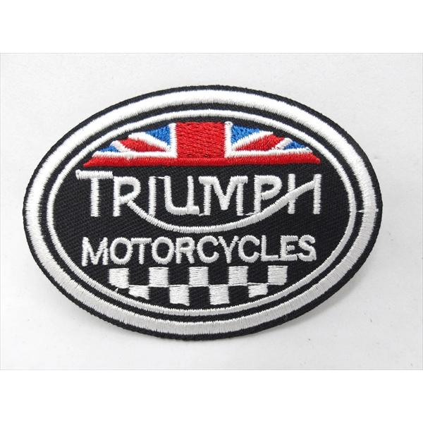【ワッペン/patch】TRIUMPH MOTORCYCLES ロゴマーク A アイロンワッペン ワ...
