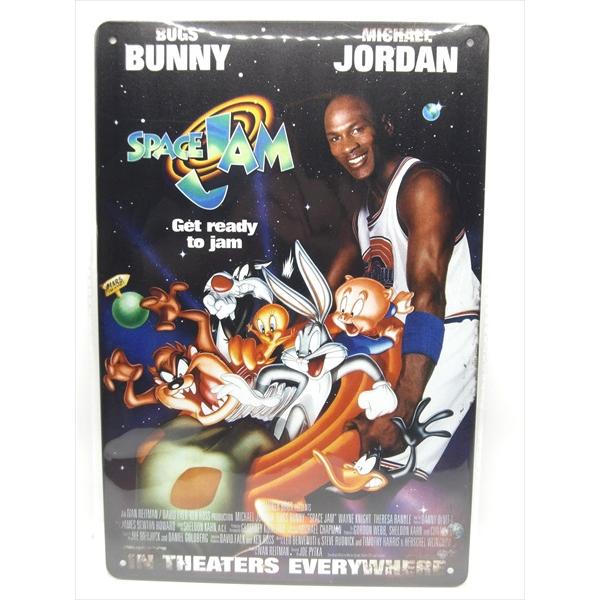 【ブリキ看板/tin plate】Space Jam 映画ポスター柄 ブリキプレート スペースジャム...