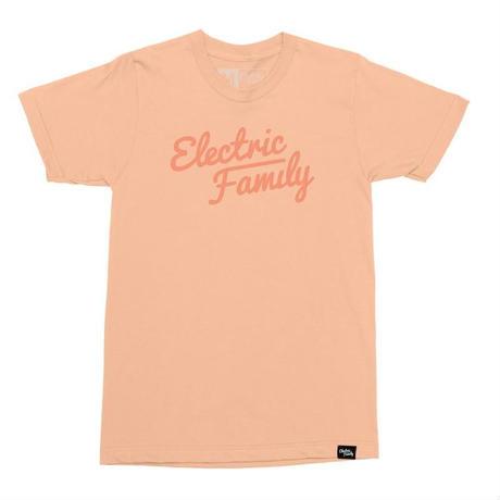 【ゆうパケットにて送料無料】Electric Family / Script Tee Peach