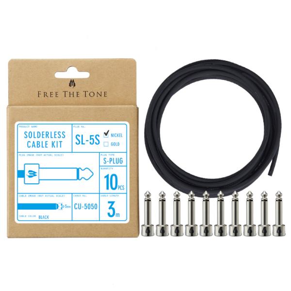 Free The Tone フリーザトーン SL-5S-NI-10K（Sプラグ 10個 / ケーブル...