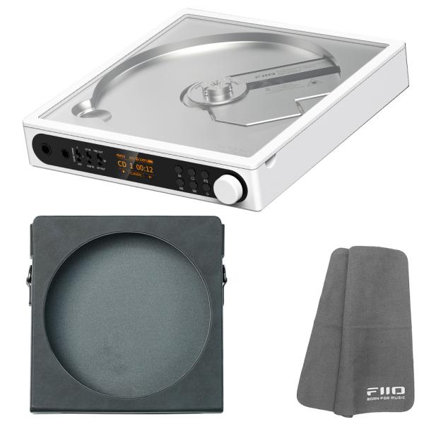 FIIO CDプレーヤー DM15 R2R ホワイト + 専用PUレザーケース NEST-DM15 ...