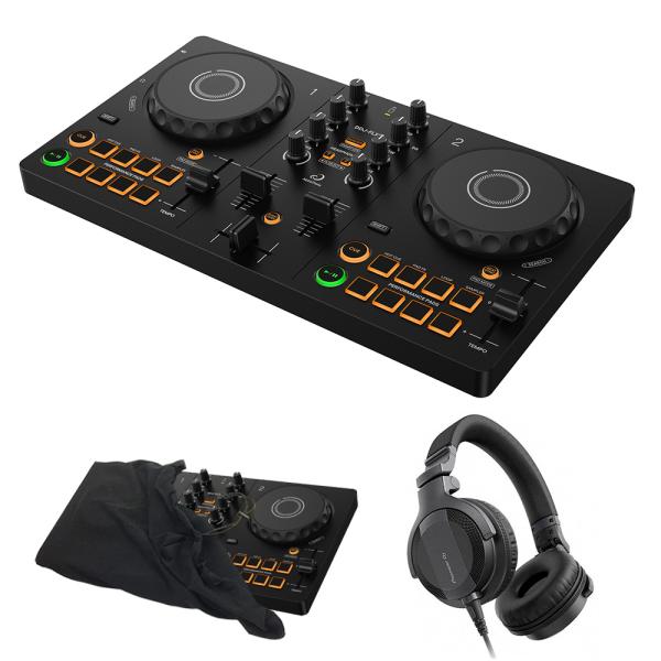 AlphaTheta DJコントローラー DDJ-FLX2 + ヘッドホン HDJ-CUE1 + ダ...