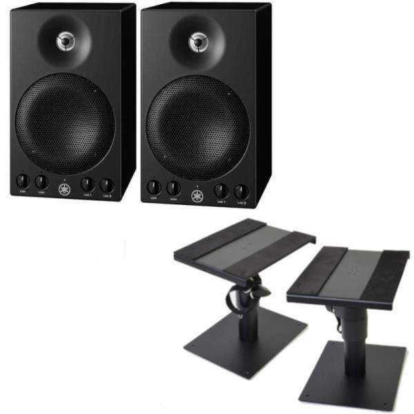 YAMAHA パワードスタジオモニター MSP3A （ペア）+ MOS-35 卓上 スピーカースタン...