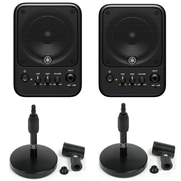 《在庫在り　即納可能》ヤマハ MS101-4 x2 パワードスピーカー マイク入力(XLR)も搭載し...