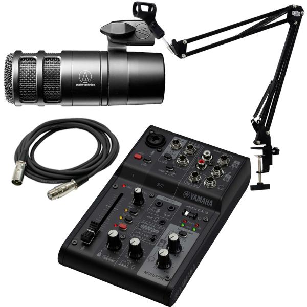 YAMAHA ミキサー AG03MK2 B(黒) + マイクAT2040 + アーム型スタンドMPC...
