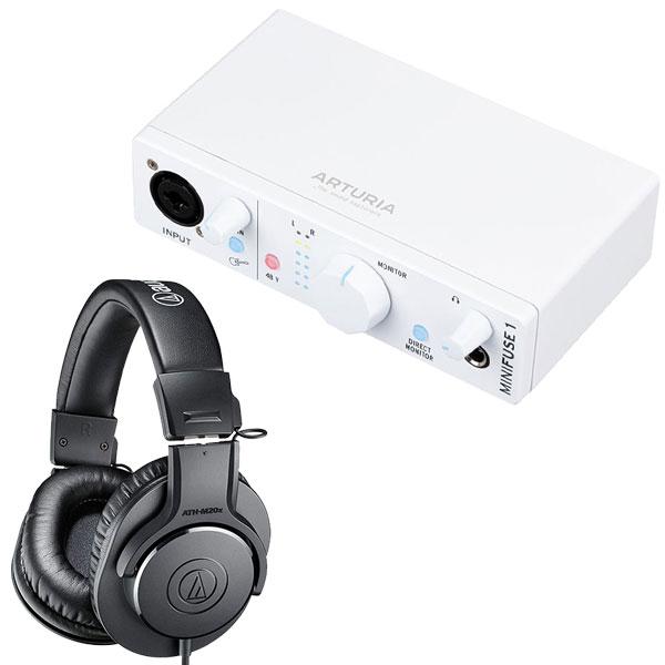 Arturia オーディオインターフェイス MiniFuse1 ホワイト(1in2out) + ヘッ...