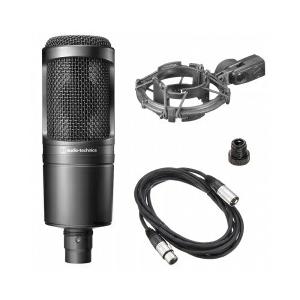 audio-technica オーディオテクニカ AT2020 コンデンサーマイク + AT8458a ショックマウント ホルダー +  XLRケーブル(3m)