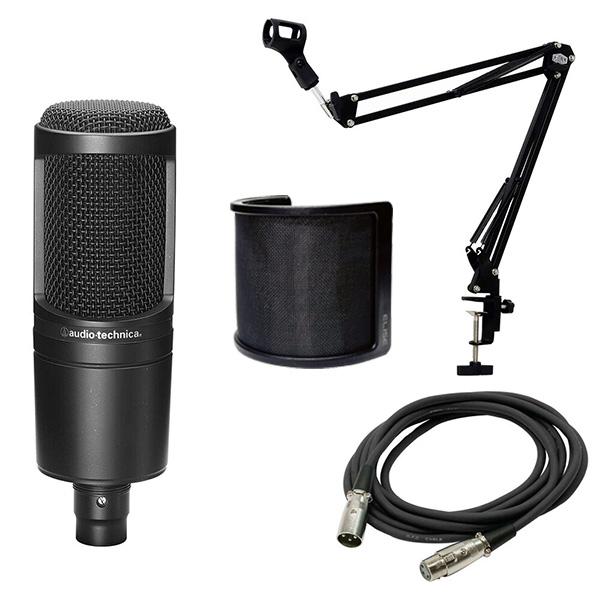 audio-technica コンデンサーマイク AT2020 + ポップガード + MPC1B マ...