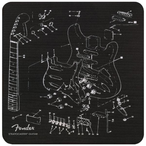 Fender フェンダー Mousepad, Exploded Strat マウスパッド ストラト ...