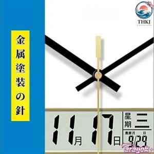 壁掛け時計 アナログ 掛け時計 温度 湿度 カ...の詳細画像1