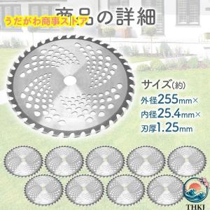チップソー 255mm 替え刃 刈払機 草刈機...の詳細画像2