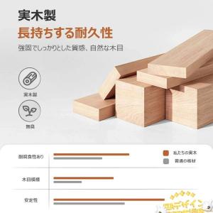 モニター支架 デスクトップ収納 無垢材 モニタ...の詳細画像3