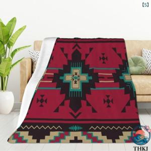 毛布 フランネル ポリエステル製 ボヘミアン柄...の詳細画像1