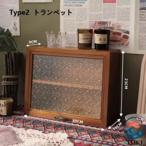 レトロ無垢材収納箱 デスクトップコーヒーカップ...の詳細画像2